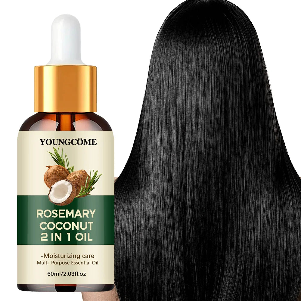 Huile pour cheveux romarin & noix de coco